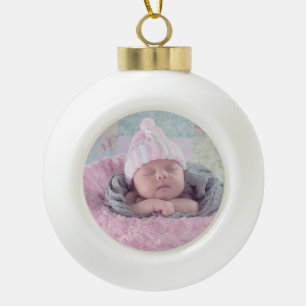 Baby Photo Personalised Christmas Ornament