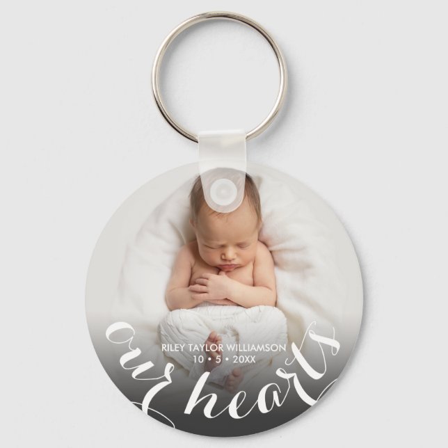 Baby Photo Personalised Key Ring (Front)