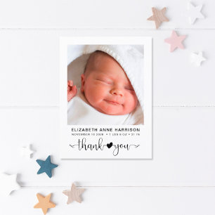 Baby Photo Thank You Birth Announcement Postcard