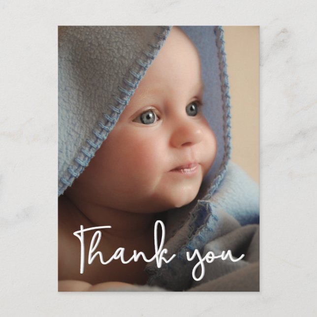 Baby Photo THANK YOU Birth Announcement Vertical (Front)