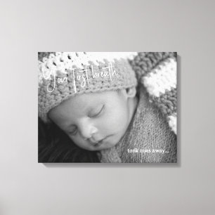Baby Photo Your First Breath Canvas Print