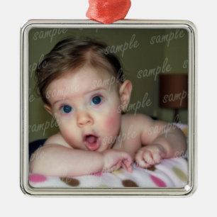 Baby Picture Frame Ornament With Ribbon