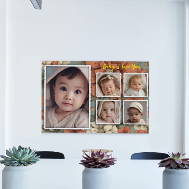 Baby Picture Frame, Photo Collage Keepsake Print (Creator Uploaded)