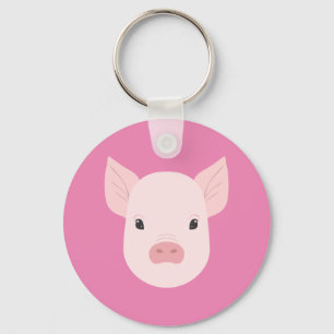 Baby Pig Face Key Ring
