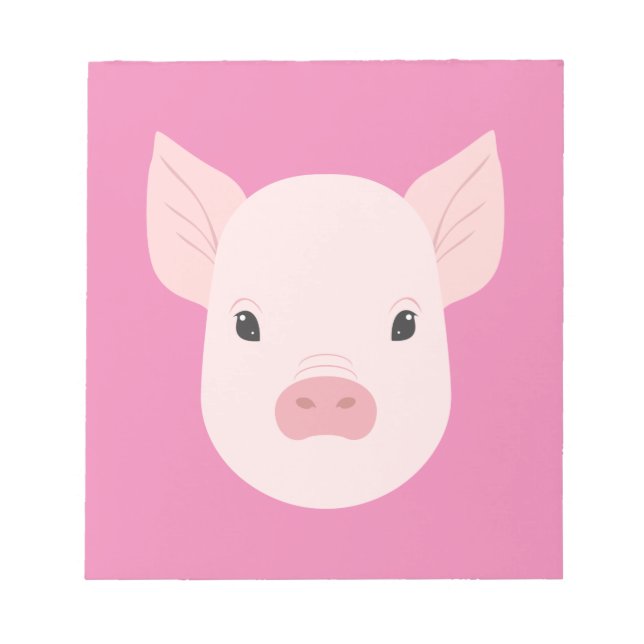 Baby Pig Face Notepad (Front)