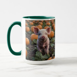 Baby Pig In The Pumpkin Patch Pickleball Paddle Mug