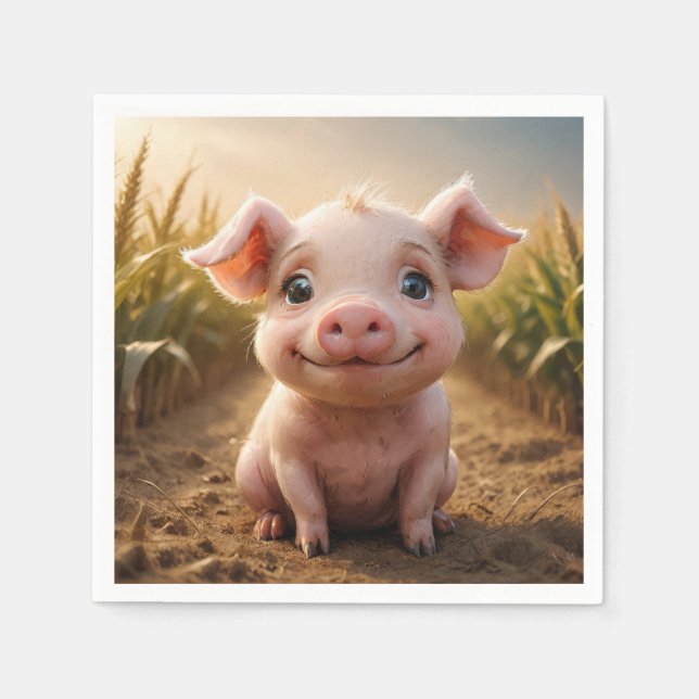 Baby Pig Napkin (Front)