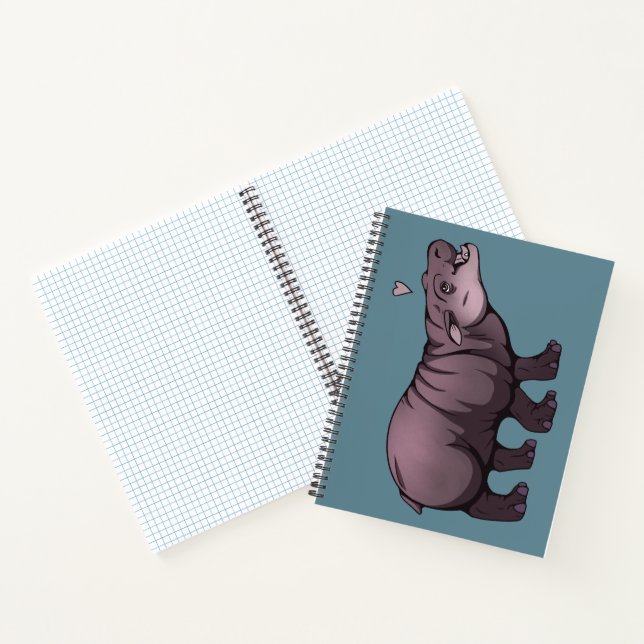Baby Pigmy Hippo Notebook (Inside)