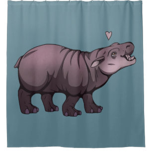 Baby Pigmy Hippo Shower Curtain
