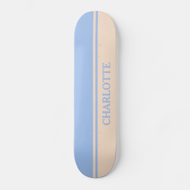 Baby Pink and Blue Skateboard (Front)