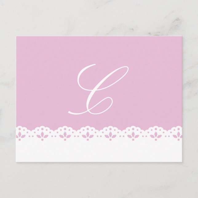 Baby Pink and Lace Postcard (Front)
