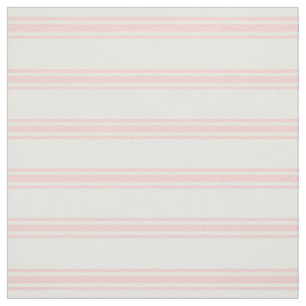 Baby Pink and White Ticking Stripes Fabric