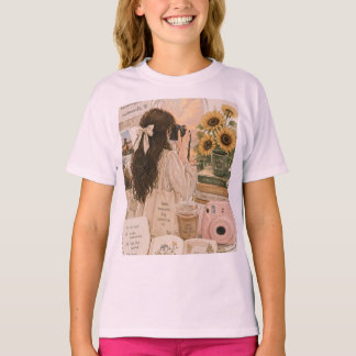 Baby pink basic blended t- shirt. T-Shirt