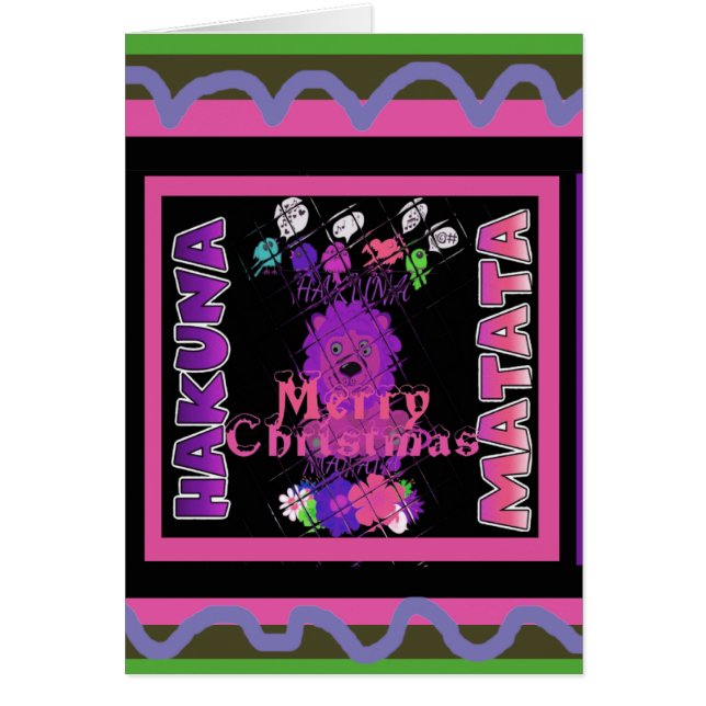 Baby pink Beautiful Merry Christmas Hakuna Matata (Front)