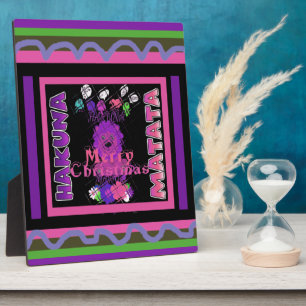 Baby pink Beautiful Merry Christmas Hakuna Matata Plaque