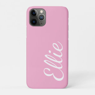 Baby Pink Bliss   Custom Name Cursive Script iPhone 11 Pro Case