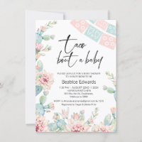 Baby Pink Blue Taco Bout A Baby Baby Shower