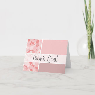 Baby Pink Camo; Personalised Thank You Card