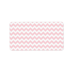 Baby Pink Chevron Label