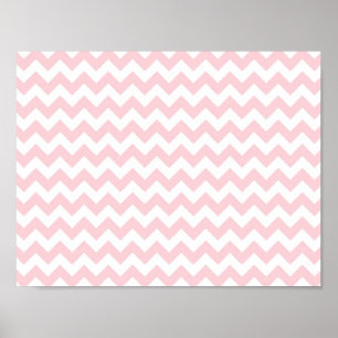 Baby Pink Chevron Poster