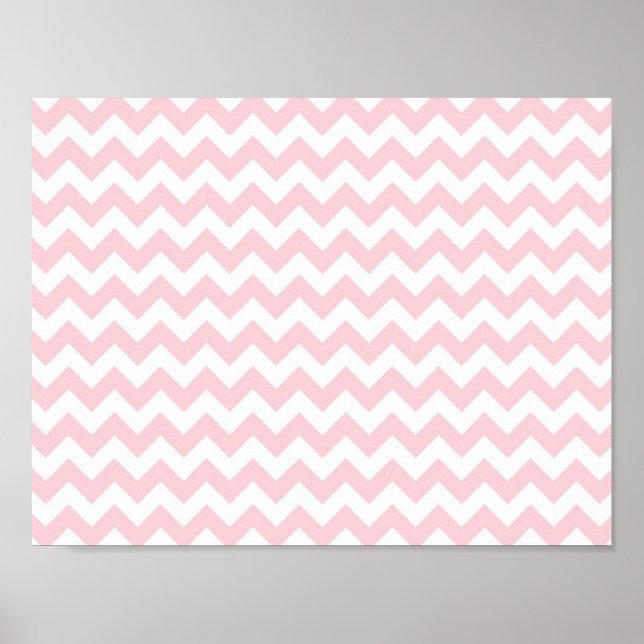 Baby Pink Chevron Poster (Front)