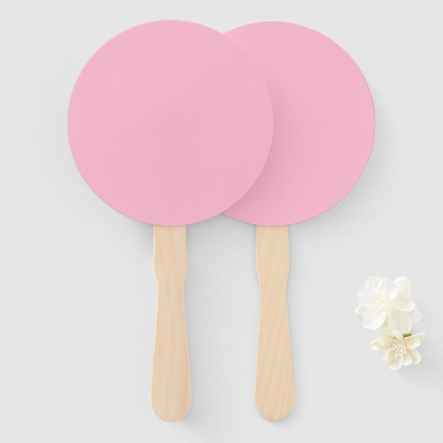 Baby Pink colour  Hand Fan (Front and Back)