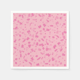 Baby Pink Confetti Baptism Christening Napkin