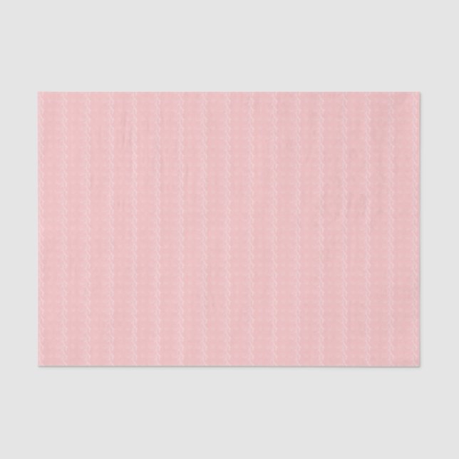 Baby Pink Cross Stitch Pattern Tissue Paper (Front)