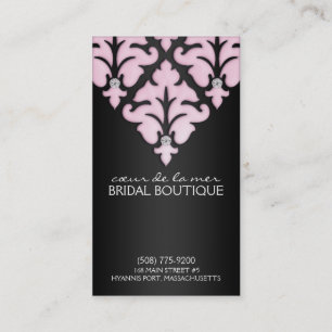 Baby Pink Diamond Damask Appointment Cards