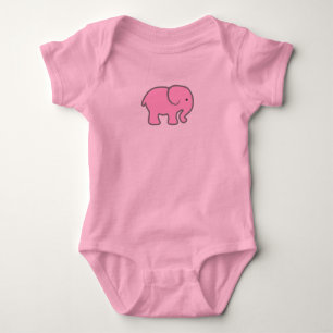 Baby Pink Elephant Bodysuit
