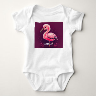 Baby Pink Flamingo Bodysuit