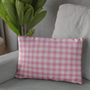 Baby Pink Gingham Decorative Cushion