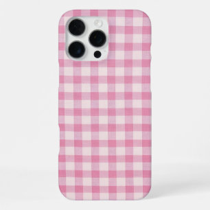 Baby Pink Gingham iPhone 16 Pro Max Case