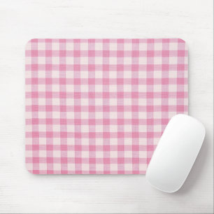 Baby Pink Gingham Mouse Mat