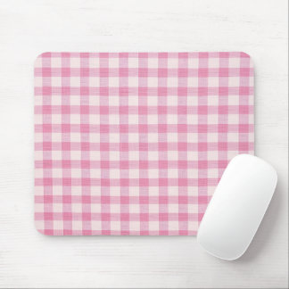 Baby Pink Gingham Mouse Mat