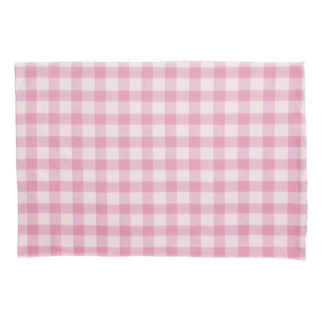 Baby Pink Gingham Pillowcase (Front)