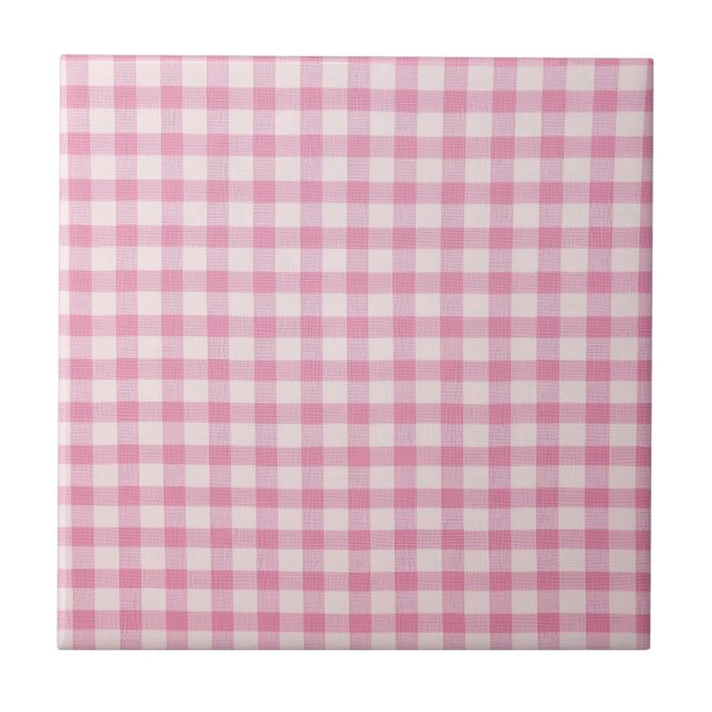 Baby Pink Gingham Tile (Front)