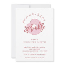 Baby Pink Girl Sprinkle Shower Invitation