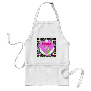 Baby Pink  Hearts Hakuna Matata Baby Kids Design.p Standard Apron