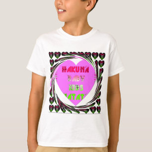 Baby Pink  Hearts Hakuna Matata Baby Kids Design.p T-Shirt