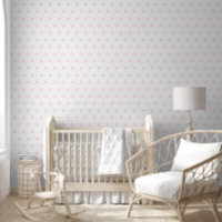 Baby Pink Hearts Nursery Kids Room Home Wall Decor