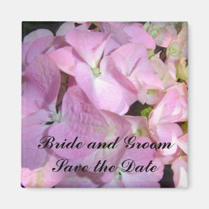 Baby Pink Hydrangea Save the Date Magnet