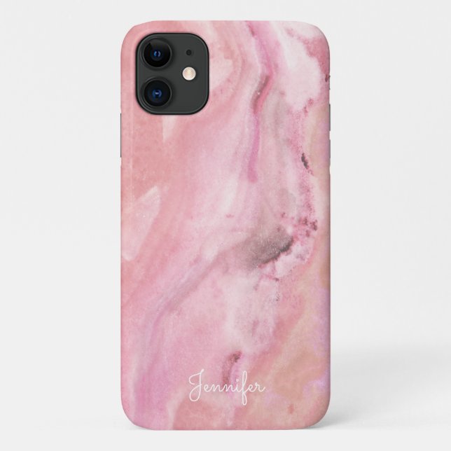 Baby Pink Marble Case-Mate iPhone Case (Back)