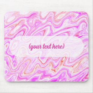 Baby Pink Marble Texture Abstract Liquid Paint Mouse Mat