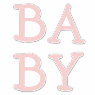Baby Pink Nursery Custom-Cut Vinyl Sticker