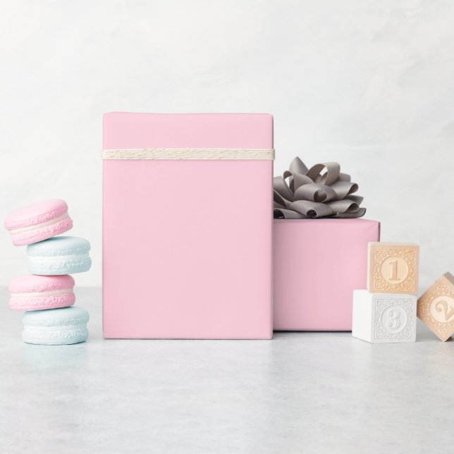 Baby Pink Pastel Solid Colour Wrapping Paper (Baby Shower)