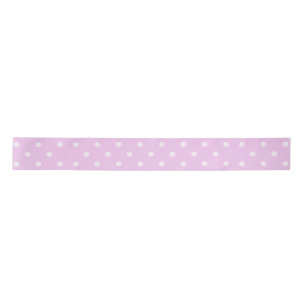 Baby Pink Polka Dot Pattern  Satin Ribbon