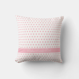 Baby Pink Polkadot Pattern Cushion