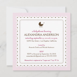 (Baby Pink) Precious Custom Baby Shower Invitation