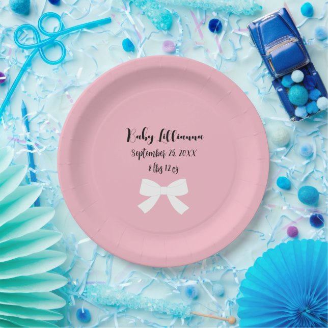 BABY Pink Shower Its A Girl Party  Paper Plates (Party)